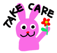 Pink rabbit USAKO sticker #2667207
