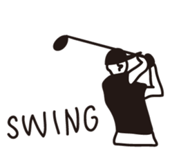 monotone golfer sticker #2667691