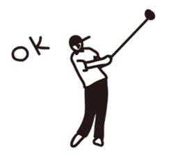 monotone golfer sticker #2667695