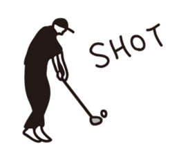 monotone golfer sticker #2667696