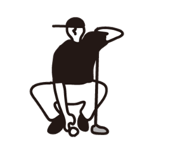 monotone golfer sticker #2667699