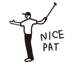 monotone golfer sticker #2667700