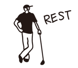 monotone golfer sticker #2667703