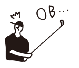 monotone golfer sticker #2667704
