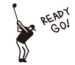 monotone golfer sticker #2667705