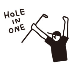 monotone golfer sticker #2667706