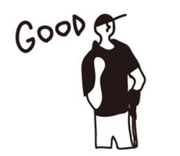 monotone golfer sticker #2667707