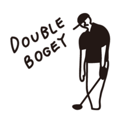 monotone golfer sticker #2667709