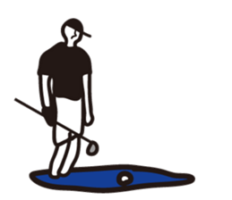 monotone golfer sticker #2667710