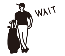 monotone golfer sticker #2667711