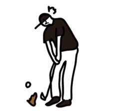 monotone golfer sticker #2667712