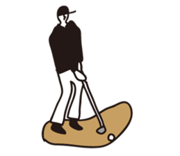 monotone golfer sticker #2667713