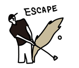 monotone golfer sticker #2667714