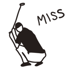 monotone golfer sticker #2667715