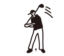 monotone golfer sticker #2667716
