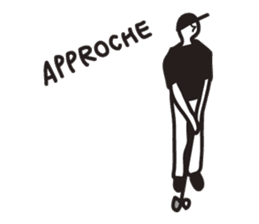 monotone golfer sticker #2667717