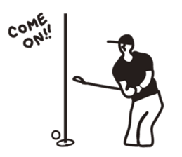 monotone golfer sticker #2667719