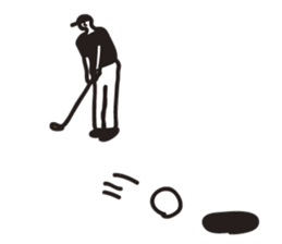 monotone golfer sticker #2667720