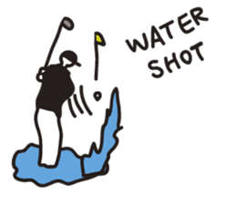 monotone golfer sticker #2667722