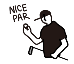 monotone golfer sticker #2667723