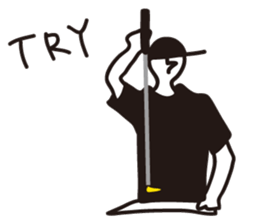 monotone golfer sticker #2667726