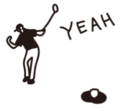 monotone golfer sticker #2667727