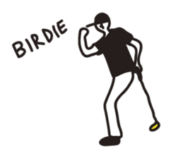 monotone golfer sticker #2667728