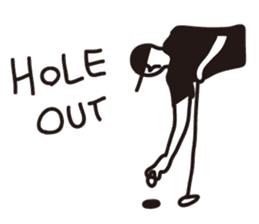 monotone golfer sticker #2667729