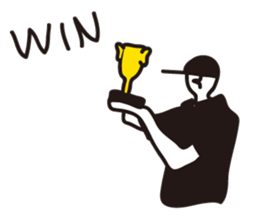 monotone golfer sticker #2667730