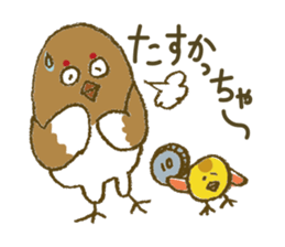Funny grouse parent-child & cute ermine sticker #2668711