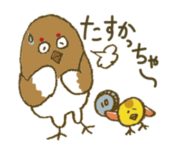 Funny grouse parent-child & cute ermine sticker #2668711