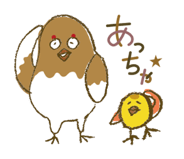 Funny grouse parent-child & cute ermine sticker #2668720