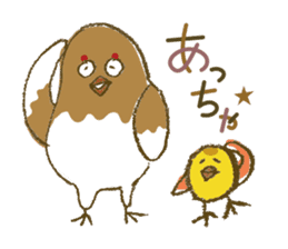 Funny grouse parent-child & cute ermine sticker #2668720