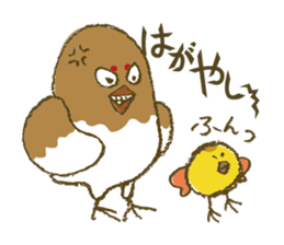 Funny grouse parent-child & cute ermine sticker #2668729