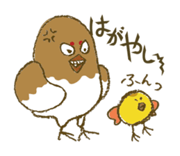 Funny grouse parent-child & cute ermine sticker #2668729