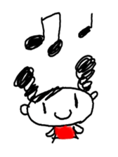 Japanese apple girl sticker #2669171