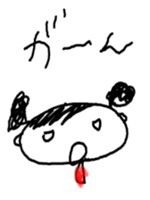 Japanese apple girl sticker #2669178