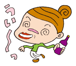 Japanese unpleasant girl sticker #2669595