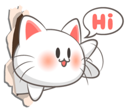 Cute Cat in hole sticker #2670491