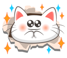 Cute Cat in hole sticker #2670494