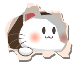 Cute Cat in hole sticker #2670498