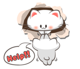 Cute Cat in hole sticker #2670500