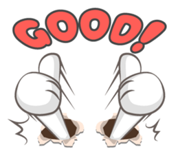 Cute Cat in hole sticker #2670504