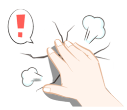 Cute Cat in hole sticker #2670506