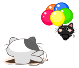 Cute Cat in hole sticker #2670507