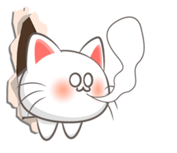 Cute Cat in hole sticker #2670512