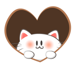 Cute Cat in hole sticker #2670518