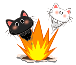 Cute Cat in hole sticker #2670527