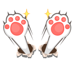 Cute Cat in hole sticker #2670528