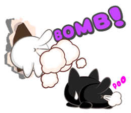 Cute Cat in hole sticker #2670529